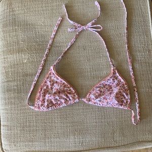 Xhilaration Floral Triangle Bikini Top NWOT